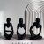 Abstract szobor black - akril gyanta